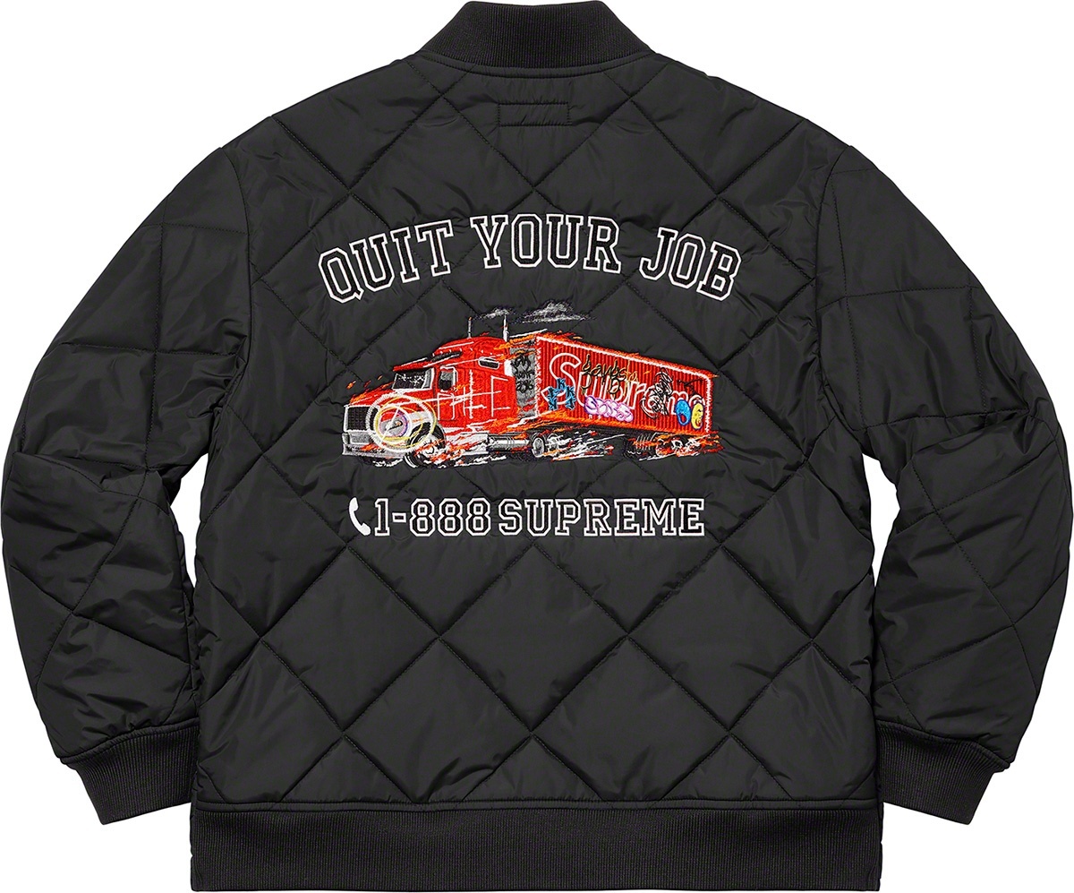 Quit Your Job Quilted Work Jacket view 8